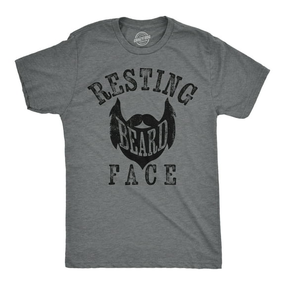 Mens Funny T Shirts Resting Beard Face Sarcastic Facial Hair Novelty Tee for Men Graphic Tees
