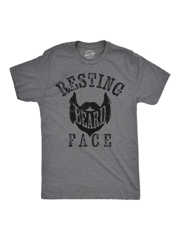 Mens Funny T Shirts Resting Beard Face Sarcastic Facial Hair Novelty Tee for Men Graphic Tees