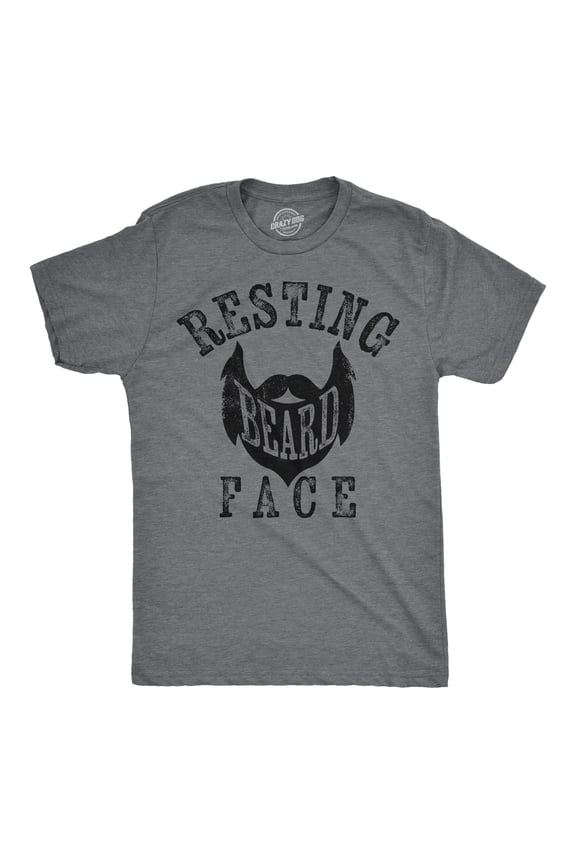 Mens Funny T Shirts Resting Beard Face Sarcastic Facial Hair Novelty Tee for Men Graphic Tees