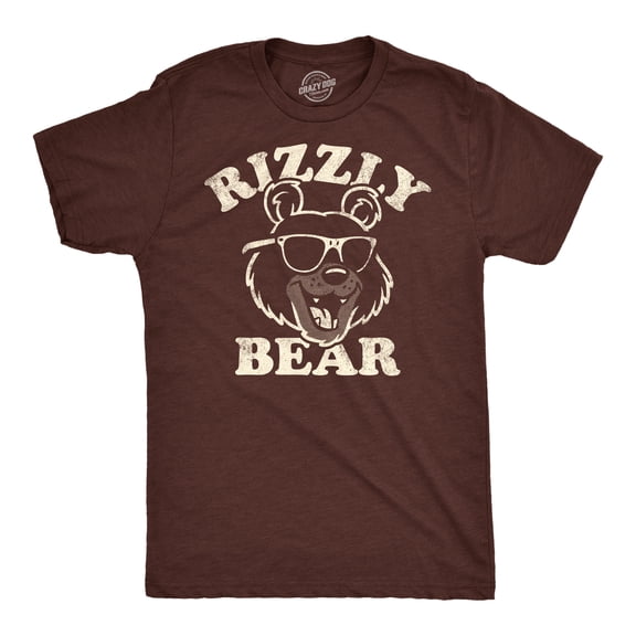 Mens Funny T Shirts Rizzly Bear Sarcastic Graphic Tee for Men Graphic Tees