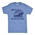 thumbnail image 1 of Mens Funny T Shirts Rule Number 1 Dont Fall Off The Boat Sarcastic Cruise Graphic Novelty Tee for Men Graphic Tees, 1 of 7