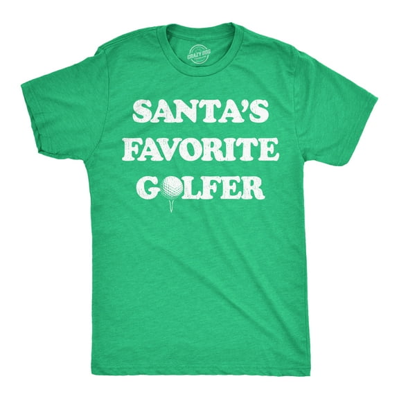 Mens Funny T Shirts Santas Favorite Golfer Sarcastic Golfing Graphic Novelty Christmas Tee for Men Graphic Tees