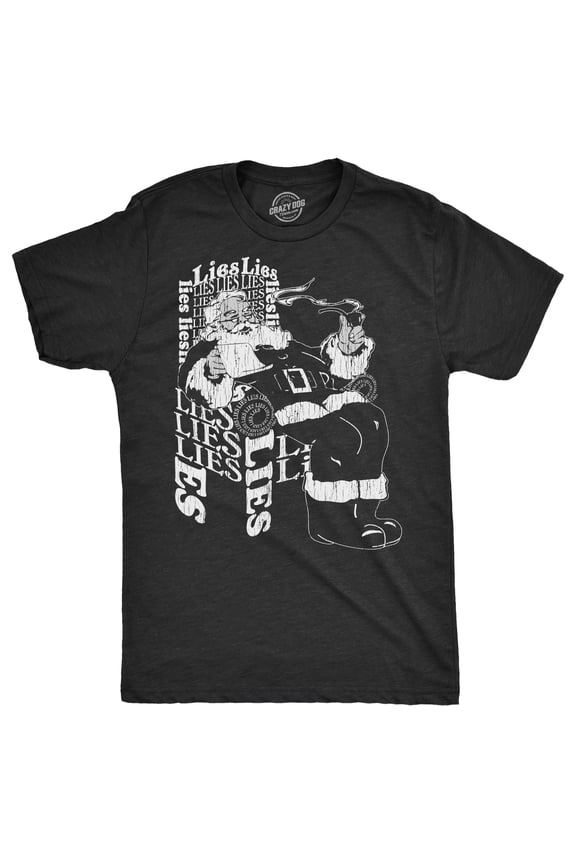 Mens Funny T Shirts Santas Throne Of Lies Sarcastic Christmas Graphic Novelty Tee for Men Graphic Tees