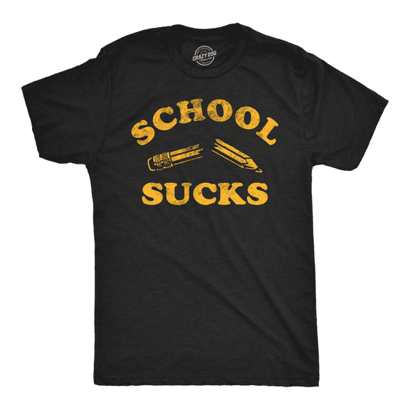Mens Funny T Shirts School Sucks Sarcastic Graphic Tee for Men Graphic Tees