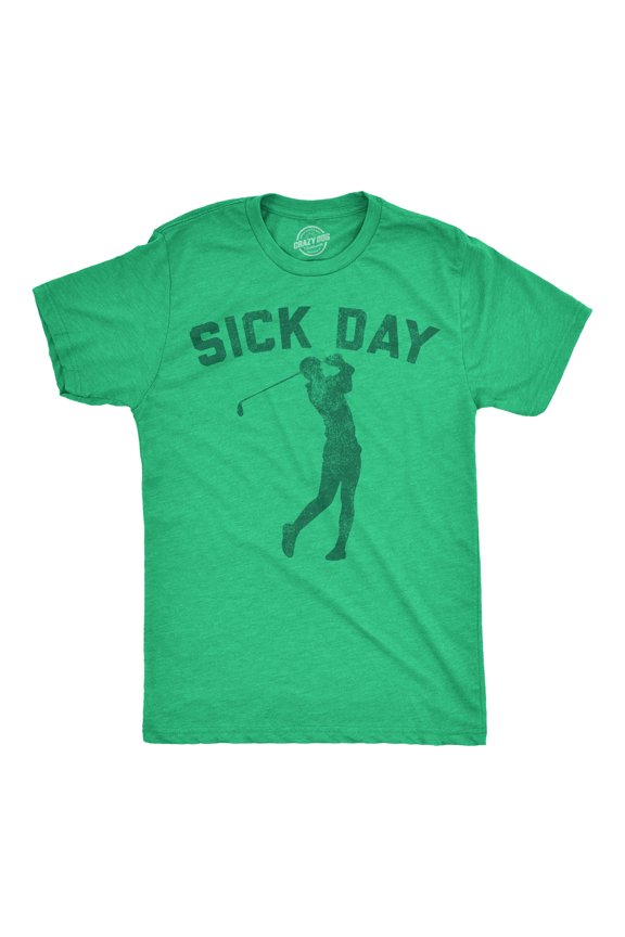 Mens Funny T Shirts Sick Day Golfing Sarcastic Golf Joke Tee For Men Graphic Tees