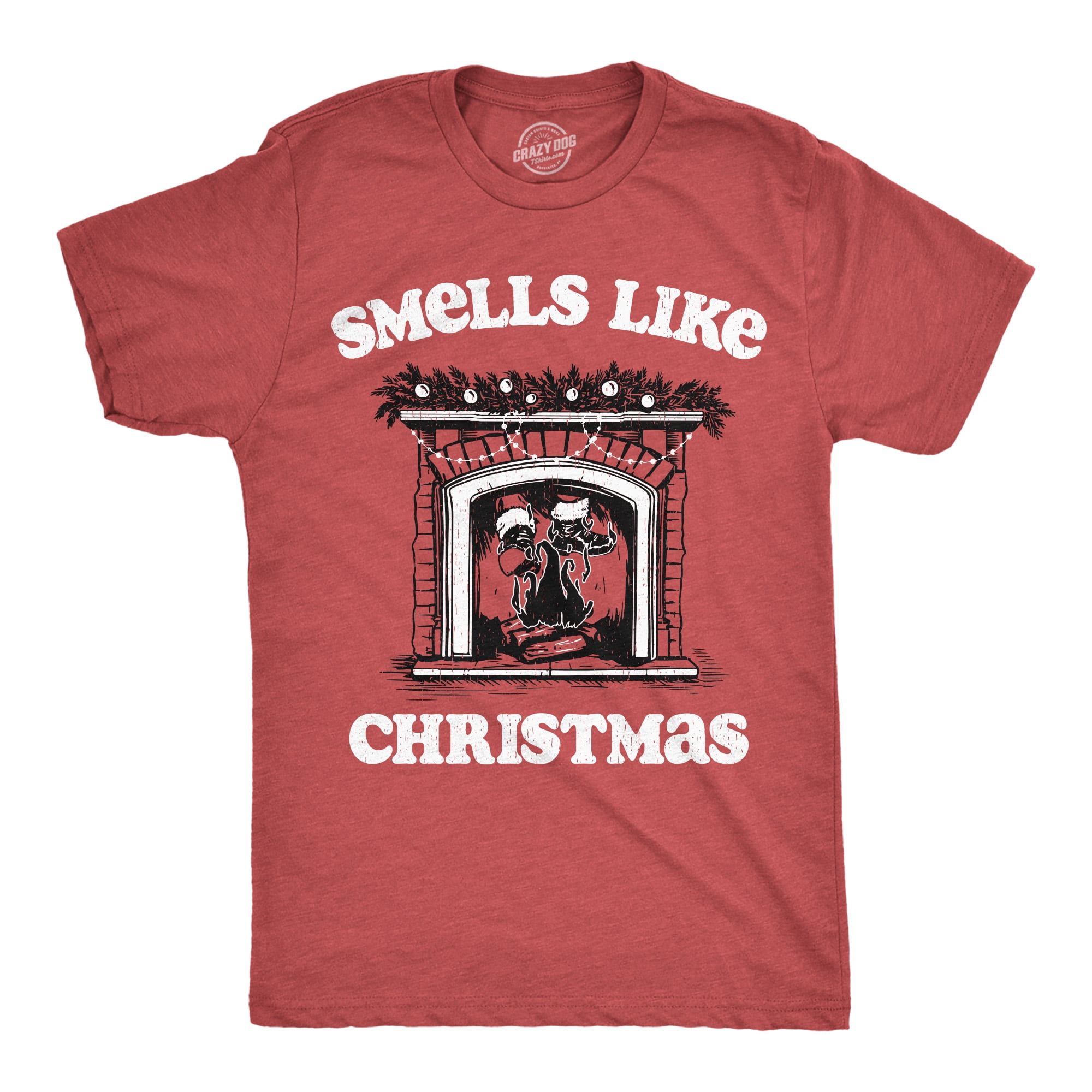 Mens Funny T Shirts Smells Like Christmas Sarcastic Santa Claus Graphic ...