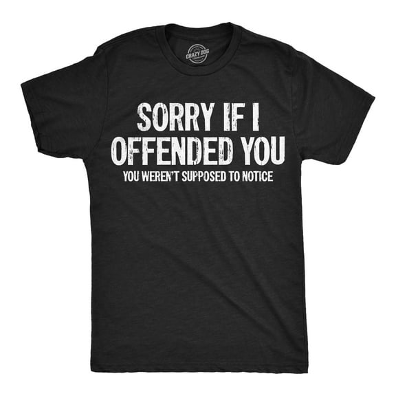 Mens Funny T Shirts Sorry If I Offended You You Werent Supposed to Notice Sarcastic Novelty Tee for Men Graphic Tees