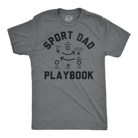 Mens Funny T Shirts Sport Dad Playbook Sarcastic Graphic Novelty Tee for Men Graphic Tees