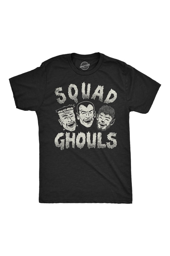 Mens Funny T Shirts Squad Ghouls Sarcastic Halloween Graphic Novelty Tee for Men Graphic Tees