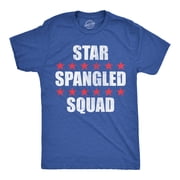 Mens Funny T Shirts Star Spangled Squad Sarcastic Fourth Of July Graphic Novelty Tee for Men Graphic Tees