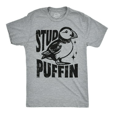 Mens Funny T Shirts Stud Puffin Sarcastic Graphic Tee for Men Graphic Tees