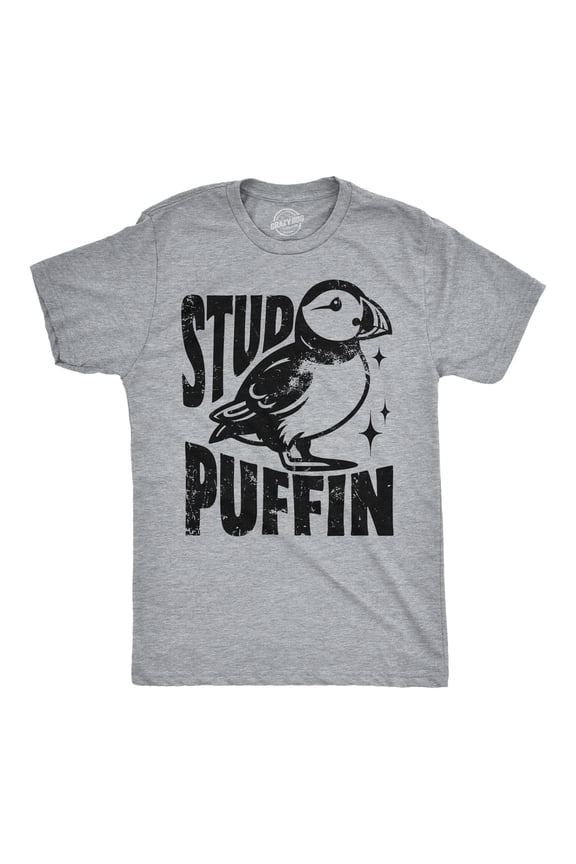 Mens Funny T Shirts Stud Puffin Sarcastic Graphic Tee for Men Graphic Tees