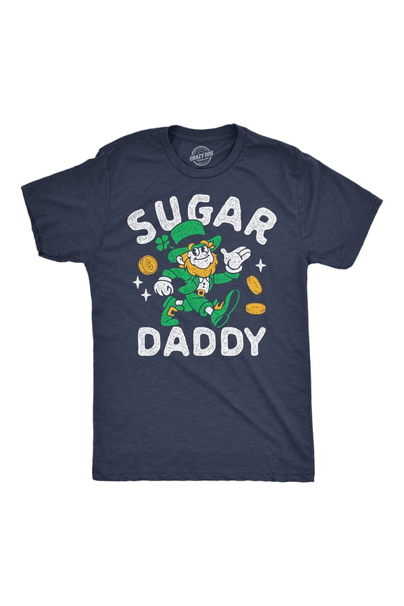 Mens Funny T Shirts Sugar Daddy Sarcastic St Patricks Day Novelty Tee for Men Graphic Tees