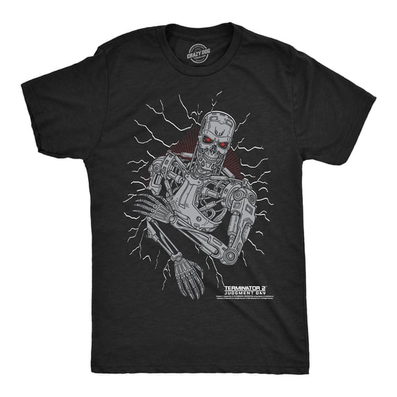 Mens Funny T Shirts T 800 Bust Through Sarcastic Terminator 2 Movie Tee For Men Graphic Tees