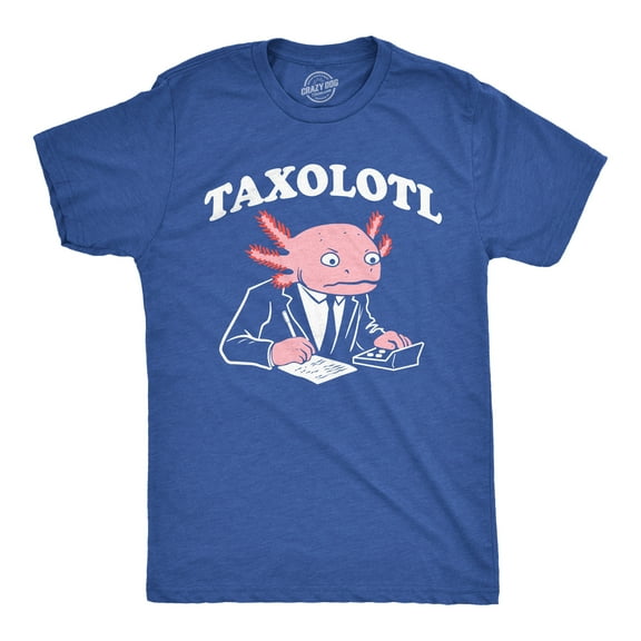 Mens Funny T Shirts Taxolotl Sarcastic Novelty Animal Graphic Tee for Men Graphic Tees