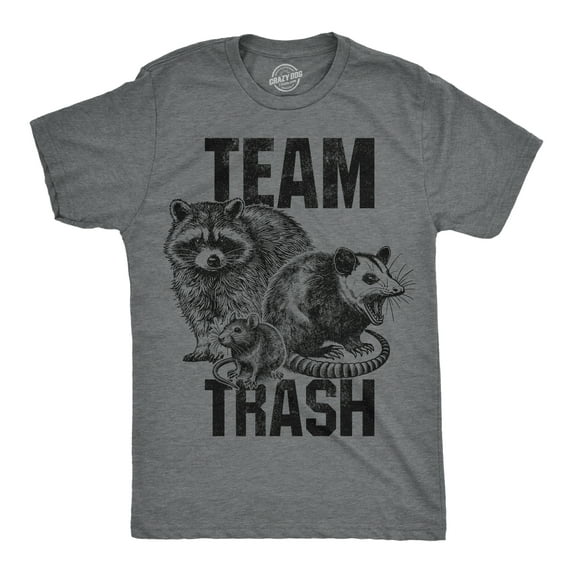 Mens Funny T Shirts Team Trash Sarcastic Raccoon Graphic Novelty Tee For Men Graphic Tees