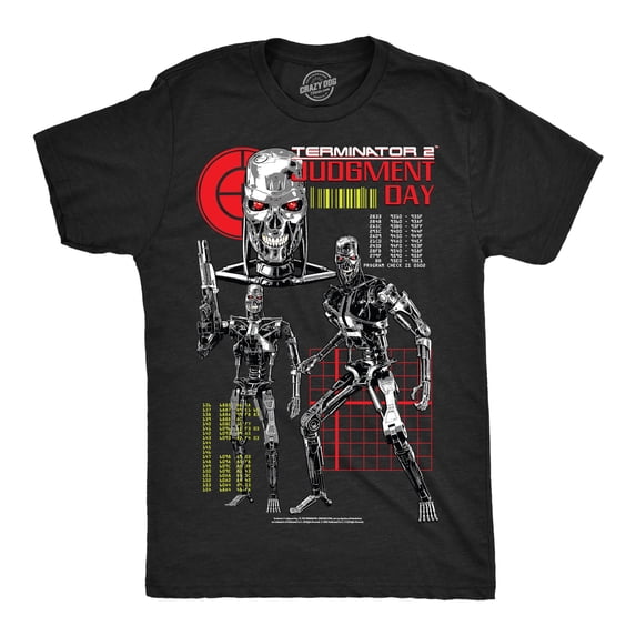 Mens Funny T Shirts Terminator 2 Endo Collage Retro Terminator Movie Tee For Men Graphic Tees