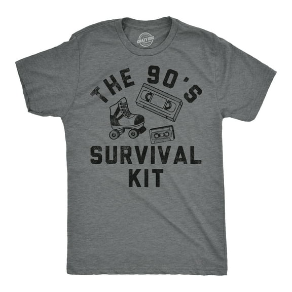 Mens Funny T Shirts The 90s Survival Kit Sarcastic Retro Graphic Tee for Men Graphic Tees