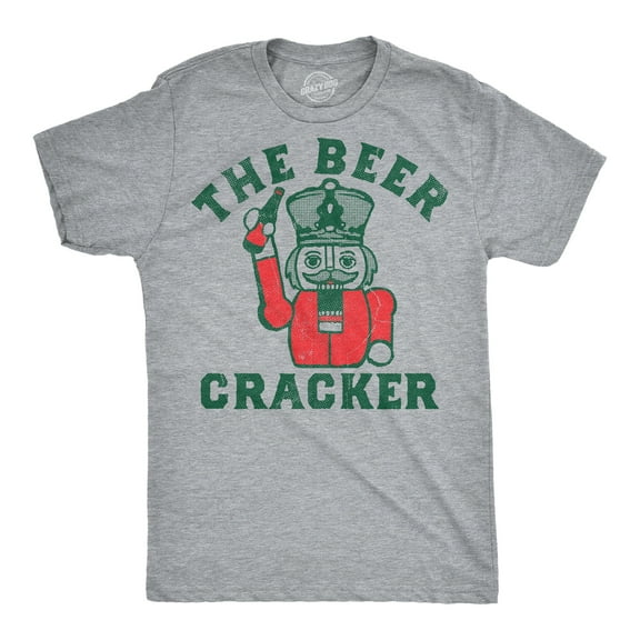 Mens Funny T Shirts The Beer Cracker Sarcastic Christmas Graphic Novelty Drinking Tee For Men Graphic Tees