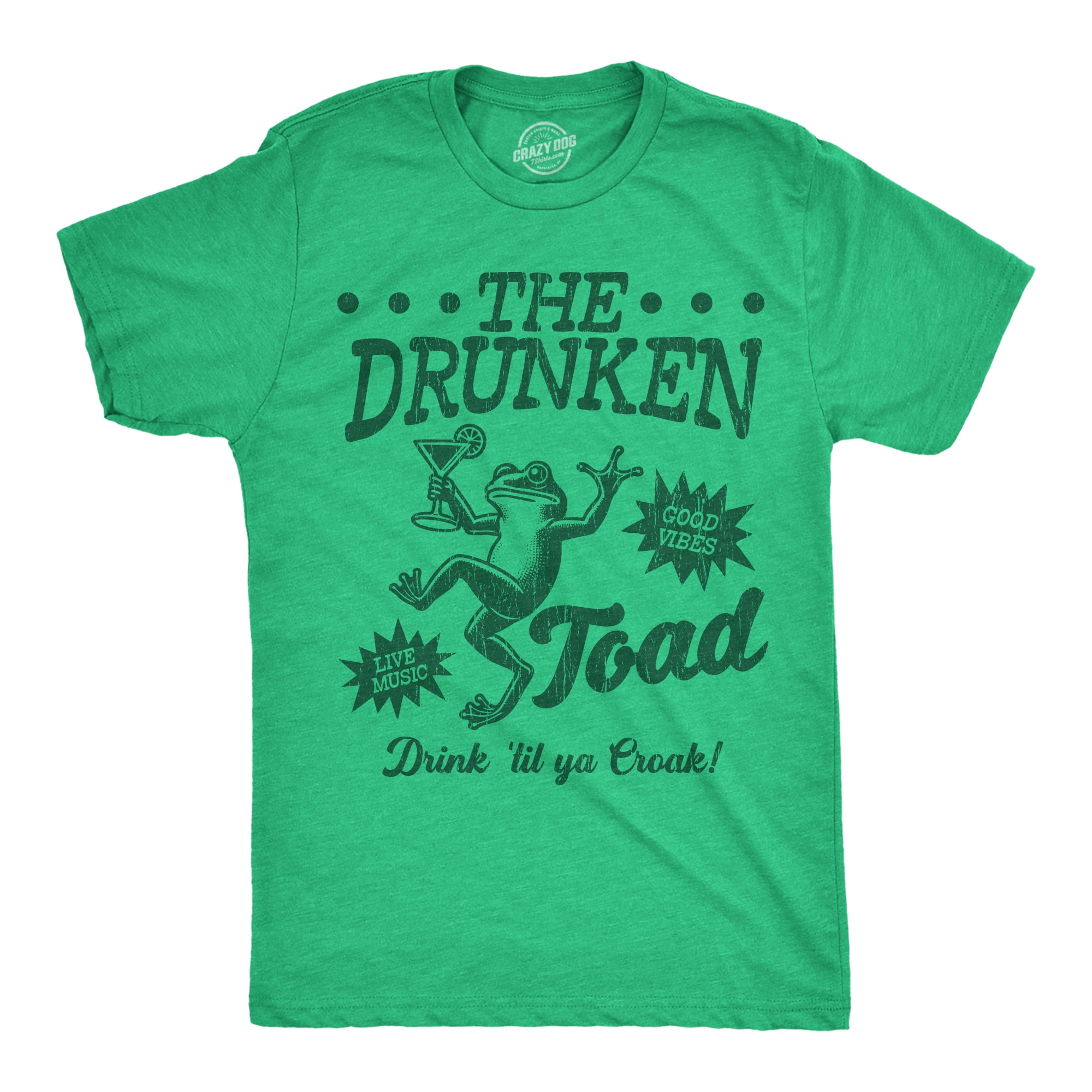 Mens Funny T Shirts The Drunken Toad Sarcastic Bar Graphic Novelty Tee ...