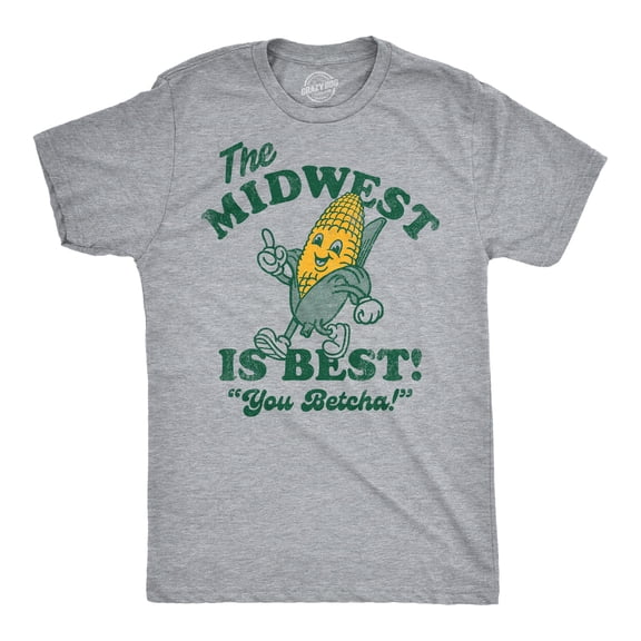 Mens Funny T Shirts The Midwest Is Best Sarcastic Western Graphic Tee for Men Graphic Tees