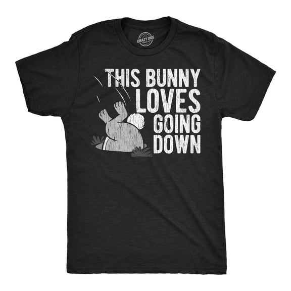 Mens Funny T Shirts This Bunny Lovers Going Down Sarcastic Adult Joke Graphic Novelty Tee for Men Graphic Tees