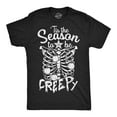 thumbnail image 1 of Mens Funny T Shirts Tis The Season to Be Creepy Sarcastic Christmas Graphic Novelty Tee for Men Graphic Tees, 1 of 7