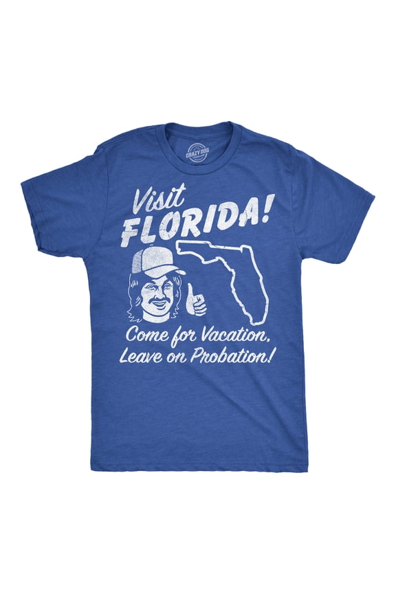 Mens Funny T Shirts Visit Florida Sarcastic Travel Graphic Novelty Tee for Men Graphic Tees