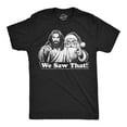 thumbnail image 1 of Mens Funny T Shirts We Saw That Sarcastic Christmas Santa Jesus Graphic Novelty Tee for Men Graphic Tees, 1 of 7