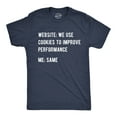 thumbnail image 1 of Mens Funny T Shirts Website We Use Cookies to Improve Performance Sarcastic Tee for Men Graphic Tees, 1 of 9