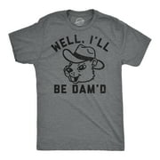 Mens Funny T Shirts Well Ill Be Damd Sarcastic Beaver Graphic Novelty Tee for Men Graphic Tees
