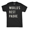 thumbnail image 1 of Mens Funny T Shirts Worlds Best Padre Sarcastic Fathers Day Graphic Novelty Tee For Men Graphic Tees, 1 of 9