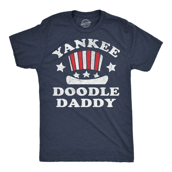 Mens Funny T Shirts Yankee Doodle Daddy Sarcastic Fourth Of July Graphic Novelty Tee for Men Graphic Tees