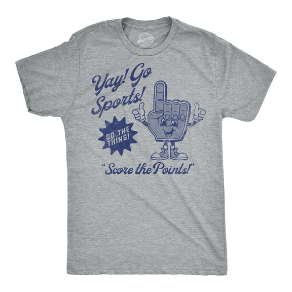 Mens Funny T Shirts Yay Go Sports Sarcastic Fan Graphic Sports Tee for Men Graphic Tees