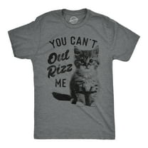 Mens Funny T Shirts You Cant Out Rizz Me Sarcastic Kitten Graphic Novelty Tee for Men Graphic Tees
