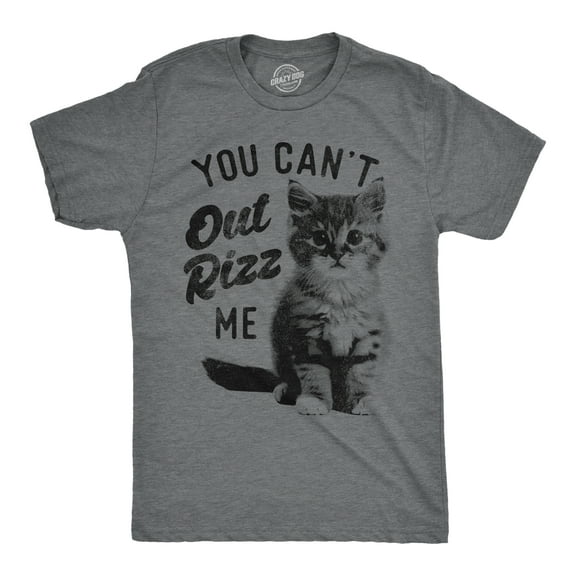 Mens Funny T Shirts You Cant Out Rizz Me Sarcastic Kitten Graphic Novelty Tee for Men Graphic Tees