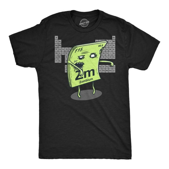 Mens Funny T Shirts Zombium Sarcastic Zombie Graphic Novelty Science Tee for Men Graphic Tees