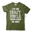 thumbnail image 1 of Mens Funny T-shirt Crazy Uncle Shirt Funny Uncle Shirt Fathers Day Uncle Tee Uncle Gifts (X-Large Military Green), 1 of 6