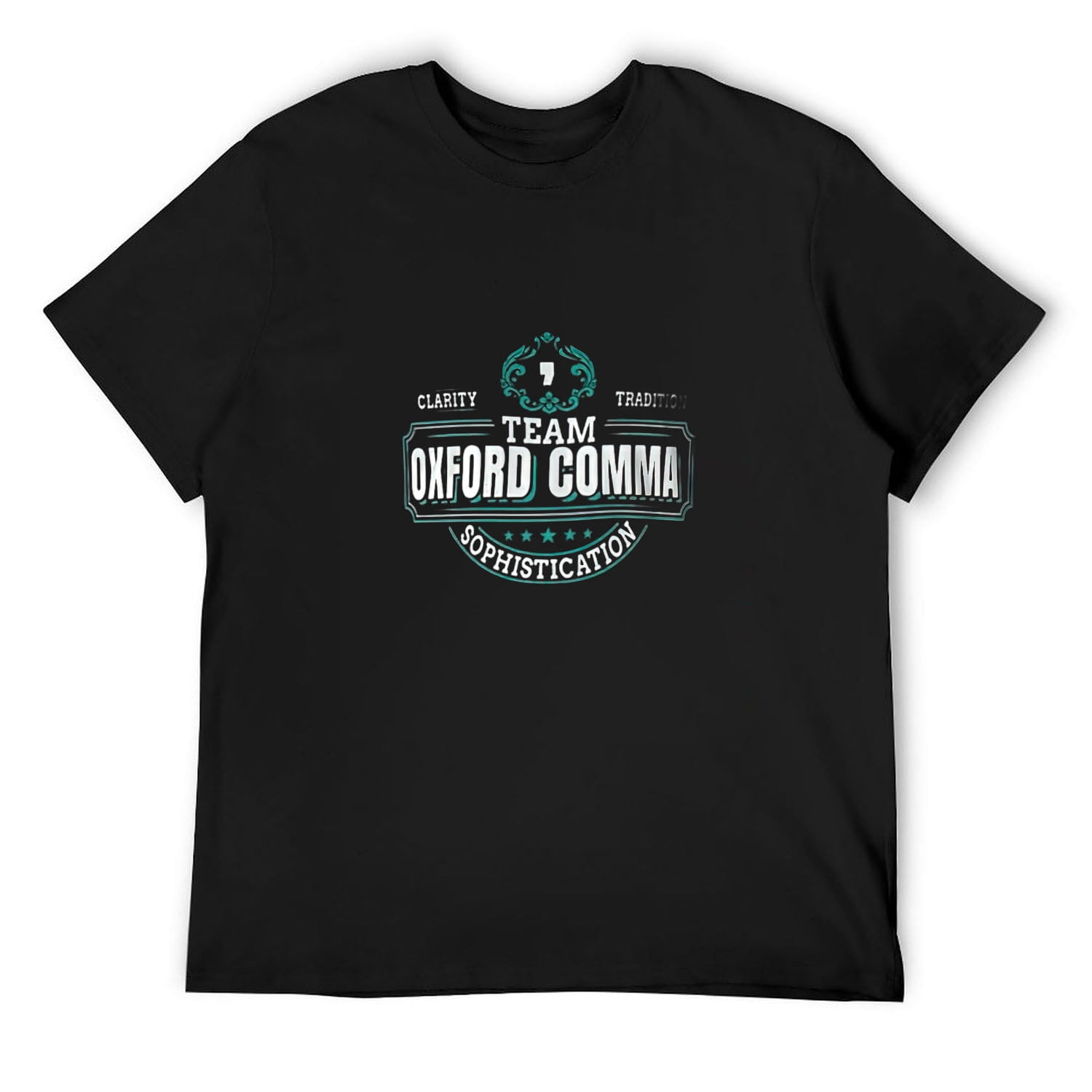 Mens Funny Team Oxford Comma - Grammar Book Lovers Design T-Shirt 