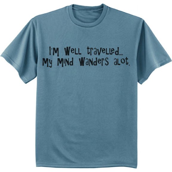 Mens Funny Tee Shirt My Mind Wanders Dad Jokes Gifts