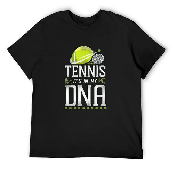 Mens Funny Tennis Player Racket Tennis It'S In My Dna T-Shirt Black 2X-Large