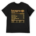 thumbnail image 1 of Mens Funny Thanksgiving Nutrition Fact Shirt Lasagna Italian Food T-Shirt Black Small, 1 of 5