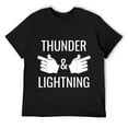 thumbnail image 1 of Mens Funny Thunder and Lightning Bodybuilding T-Shirt Black Small, 1 of 5