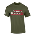 thumbnail image 1 of Mens Funny Tshirt Brisket & Bourbon 2024 Short Sleeve T-shirt-Military-xl, 1 of 1