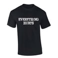thumbnail image 1 of Mens Funny Tshirt Everything Hurts Distressed Short Sleeve T-shirt-Black-xl, 1 of 1