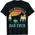 thumbnail image 1 of Mens Funny Vintage Best Schnauzer Dad Ever Father's Day T-Shirt, 1 of 4