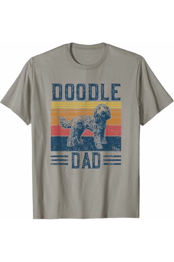 Mens Funny Vintage Doodle Dad - Aussie Doodle & Goldendoodle T-Shirt