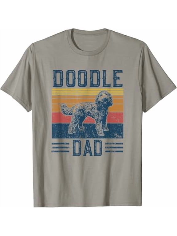 Mens Funny Vintage Doodle Dad - Aussie Doodle & Goldendoodle T-Shirt