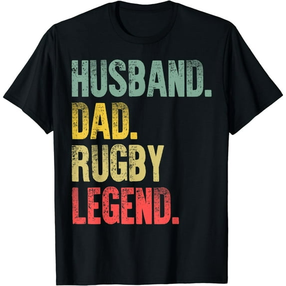 Mens Funny Vintage Gift T-Shirt Husband Dad Rugby Legend Retro T-Shirt