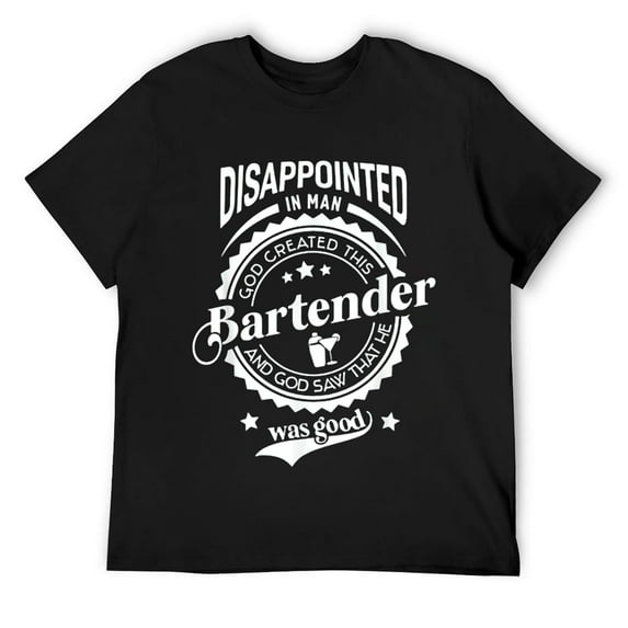 Mens Funny saying for profession bartender T-Shirt Black